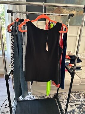 Banana Republic Black Boatneck Sleeveless Peplum top